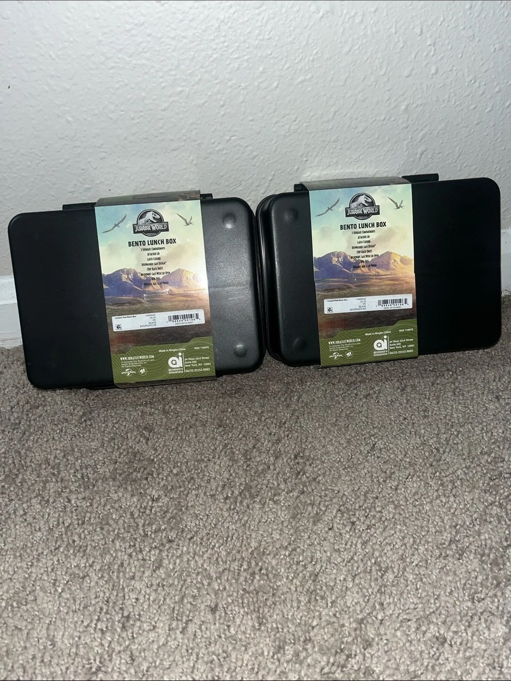 Jurassic world Green Bento Lunch Box - Set of 2